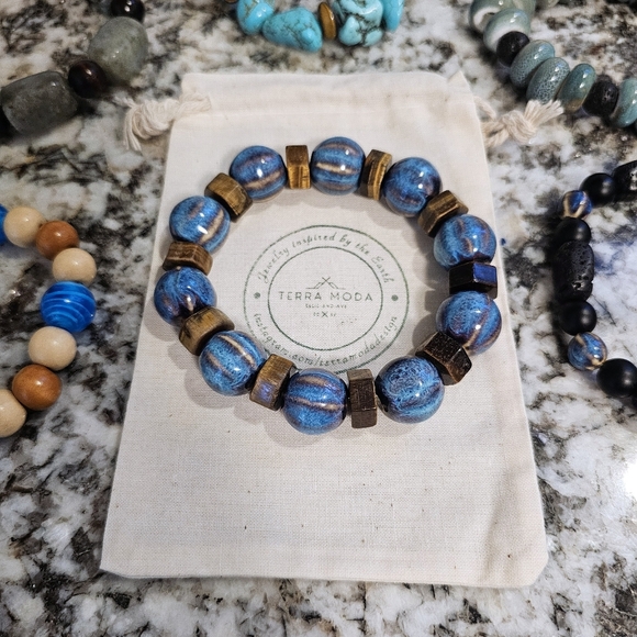 Terra Moda Beaded, Gemstone Bracelets, Size Medium, 9.5'' - Picture 6 of 9